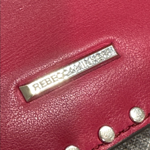 Rebecca Minkoff Bag Midnighter Red Leather Studded Shoulder Bag - Picture 16 of 17